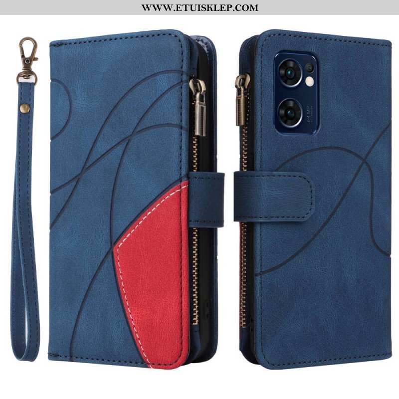 Etui Folio do Oppo Find X5 Lite Wielofunkcyjny Dwukolorowy